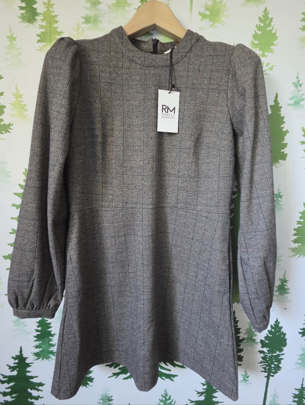 RM Rebecca Minkoff Long Sleeve Midi Shift Pocket Dress